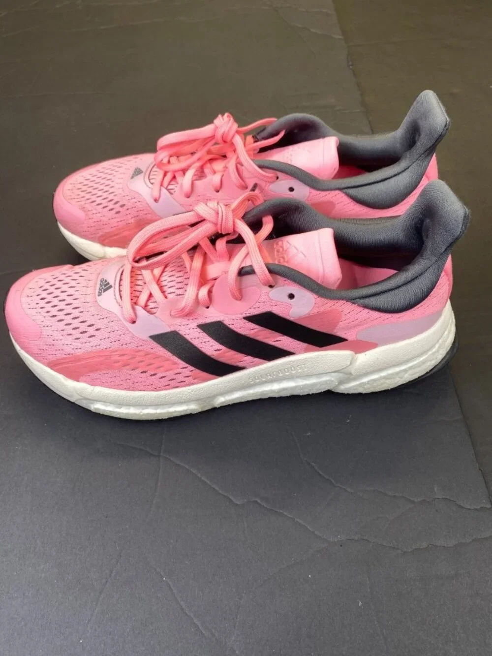 Adidas Solar Boost 3 Woman;s Size 9.5 Black /PinkAthletic Running Shoes Sneakers